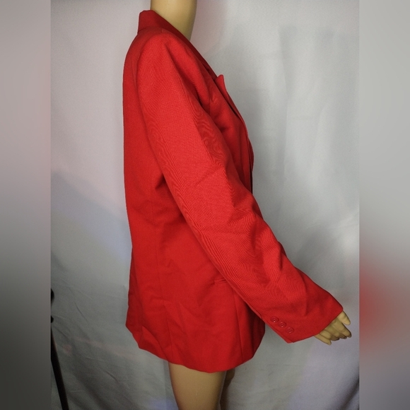 NWT Leslie Fay Sportswear women's plus size 16 red blazer jacket - Picture 5 of 10